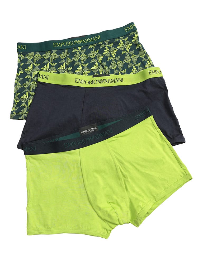 EMPORIO ARMANI (エンポリオアルマーニ) 3枚組 セット ロゴ アンダーウェア ボクサー パンツ 3PACK EAUEM000260 メンズ