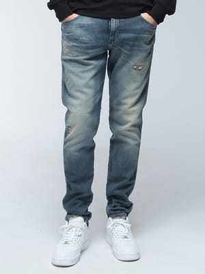 DIESEL (ディーゼル) ダメージ加工 ストレッチ ジップフライ デニム ジーンズ JOGG D-STRUKT ジョグジーンズ DSA15377068UC メンズ