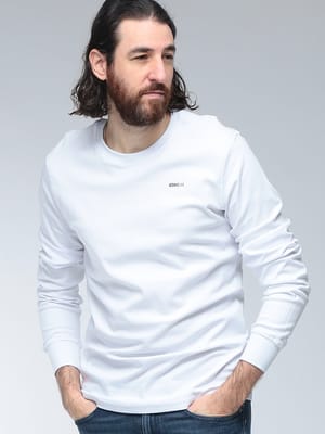DIESEL (ディーゼル) ロゴ メタルミニロゴ クルーネック コットン 長袖 Tシャツ DSA207830AIJU メンズ