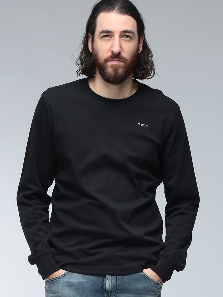 DIESEL (ディーゼル) ロゴ メタルミニロゴ クルーネック コットン 長袖 Tシャツ DSA207830AIJU メンズ