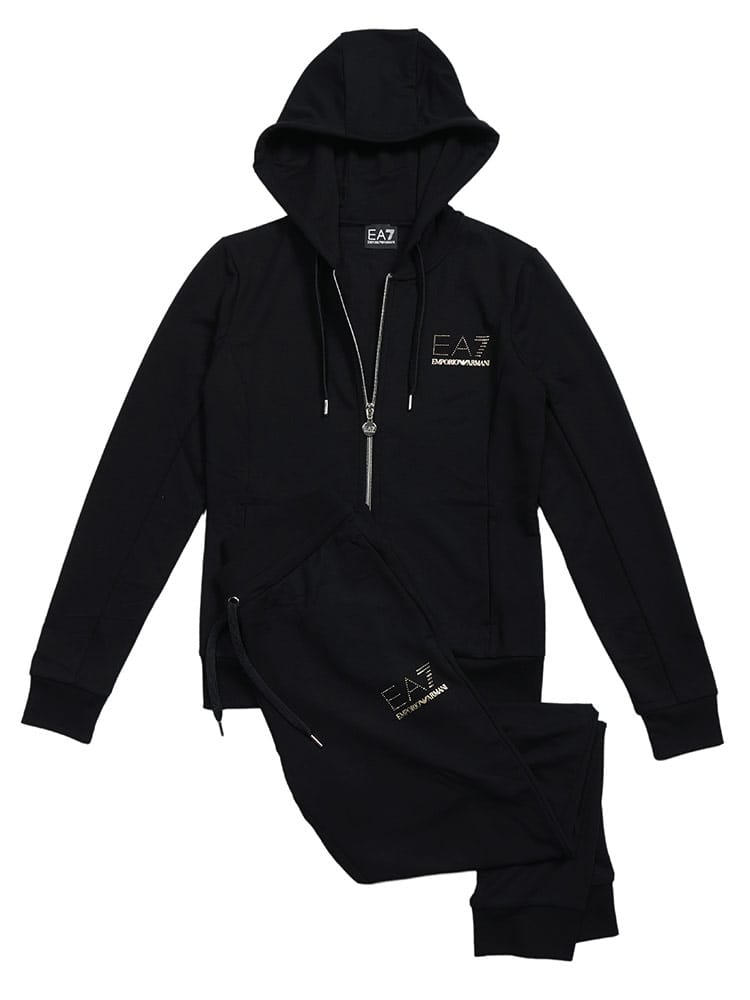 EMPORIO ARMANI (エンポリオアルマーニ) ロゴ ワンポイント パーカー パンツ セットアップ ジャージ EA7L8NTV51TJ9RZ レディース
