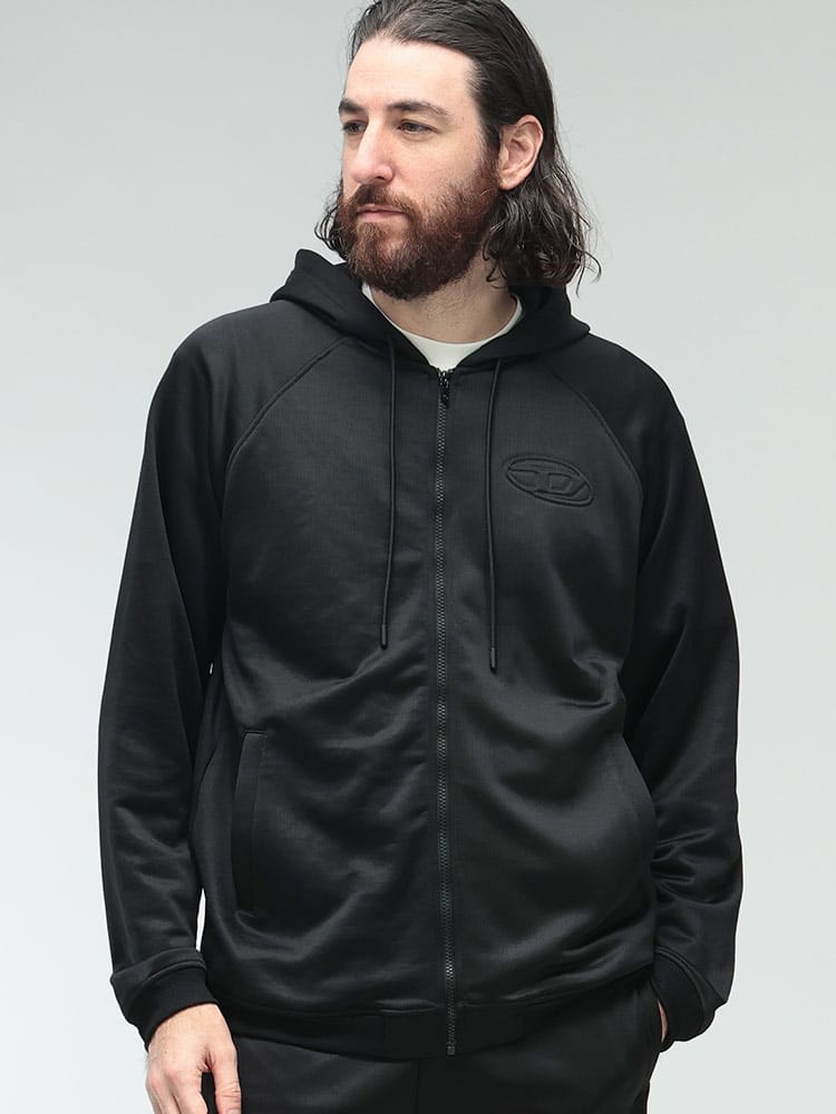 DIESEL (ディーゼル) ロゴ オーバルD フルジップ ジャージ パーカー DSA187260KIBS DSA187260KIBS メンズ