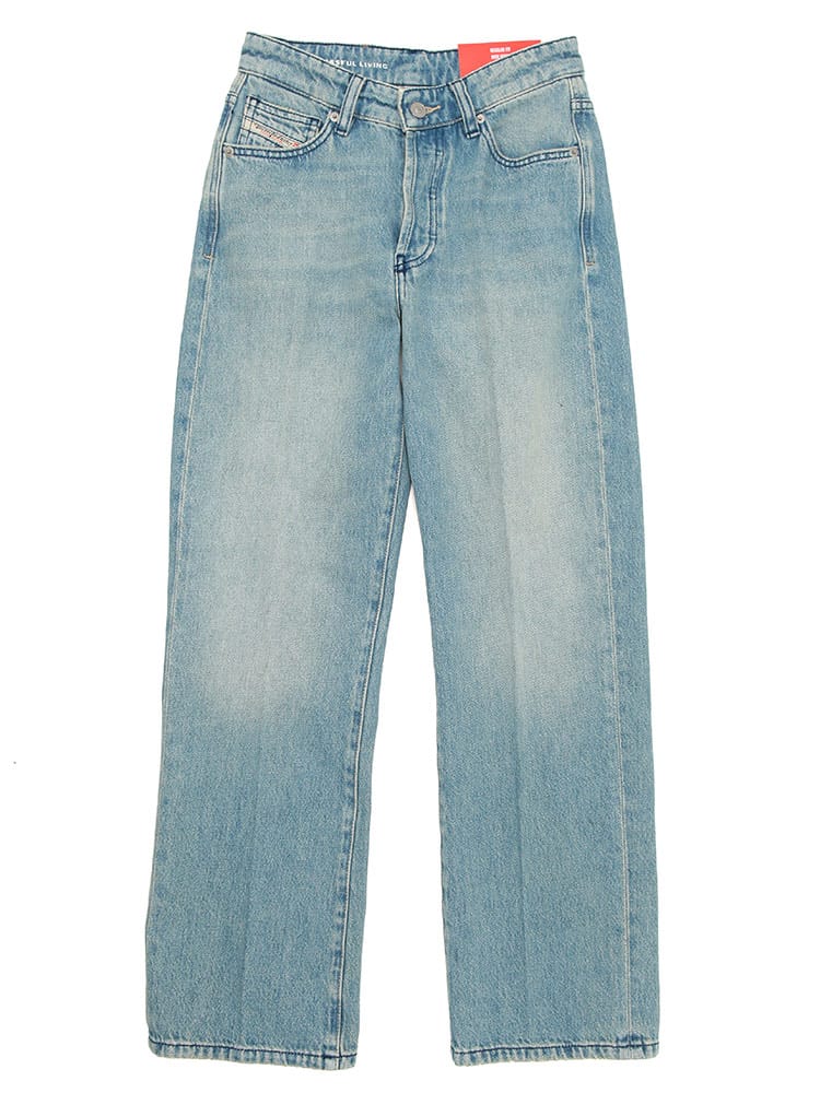 DIESEL (ディーゼル) ボタンフライ ストレート デニム パンツ 1971 D-SENT DSLA214520BEBF レディース