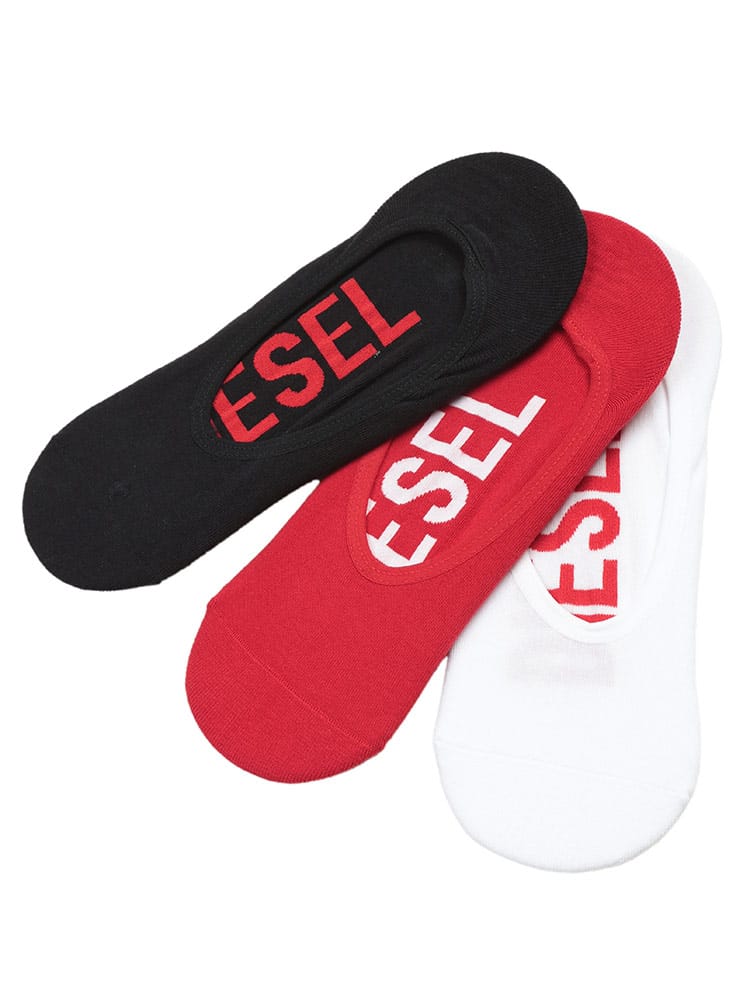 DIESEL (ディーゼル) ロゴ入り フットカバー 3足セット DSA178840IQAS メンズ