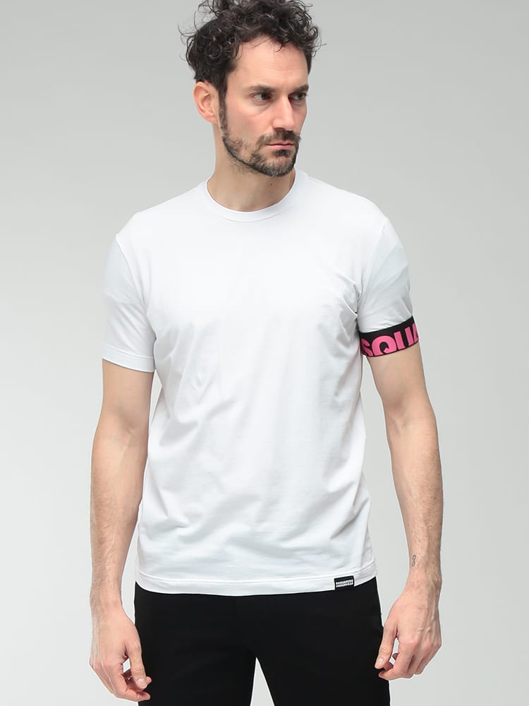 DSQUARED2 (ディースクエアード) メンズ Tシャツ 半袖 ロゴ クルーネック コットン アンダー Tシャツ インナー カットソー D2D9M3S6190