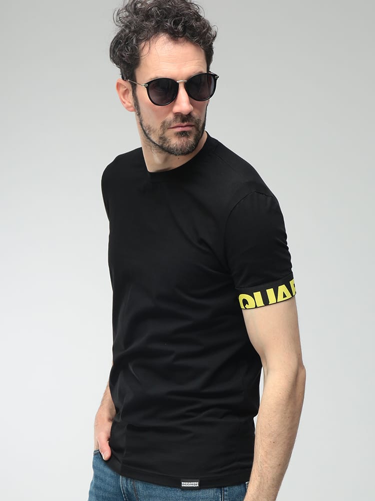 DSQUARED2 (ディースクエアード) メンズ Tシャツ 半袖 ロゴ クルーネック コットン アンダー Tシャツ インナー カットソー D2D9M3S6190