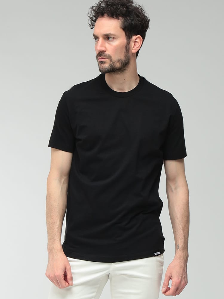 DSQUARED2 (ディースクエアード) メンズ Tシャツ 半袖 無地 クルーネック コットン アンダー Tシャツ インナー カットソー D2D9X3C6290
