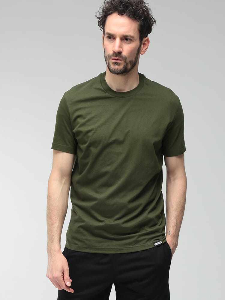 DSQUARED2 (ディースクエアード) メンズ Tシャツ 半袖 無地 クルーネック コットン アンダー Tシャツ インナー カットソー D2D9X3C6290