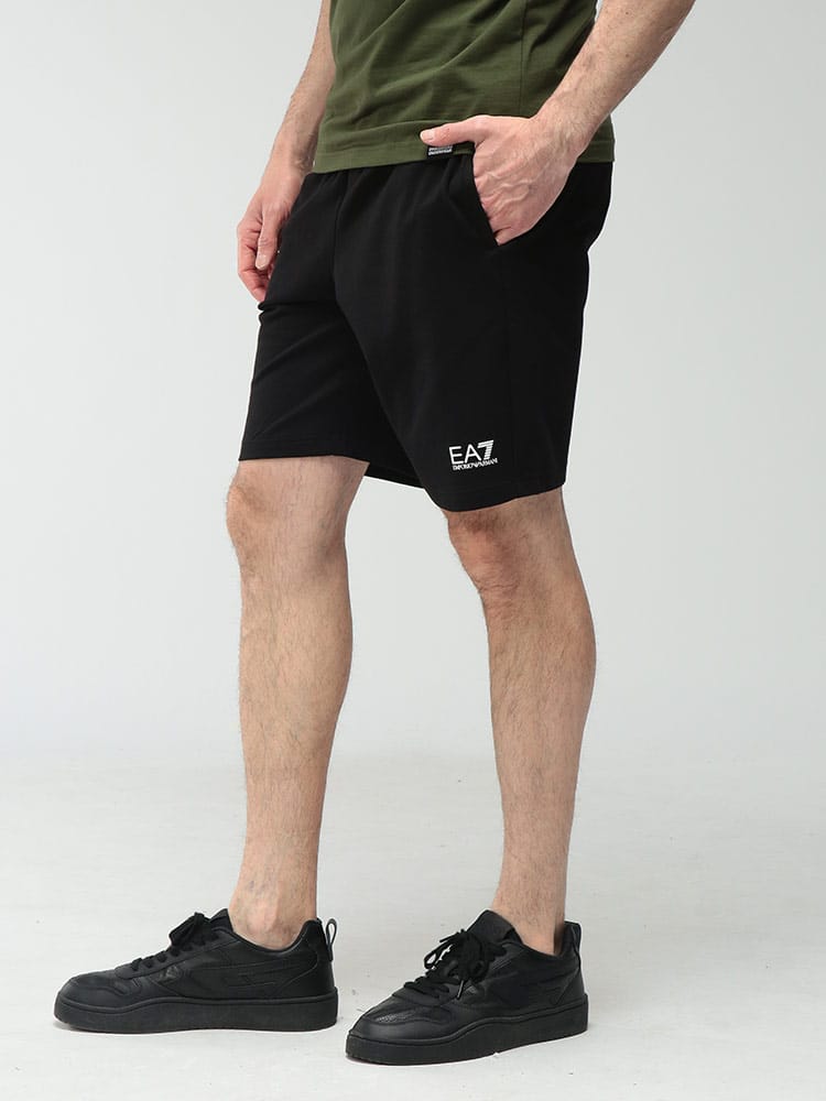 EMPORIO ARMANI (エンポリオアルマーニ) メンズ ショートパンツ ロゴ ウエストコード ショーツ スウェット ショートパンツ EA78NPS65PJVRZ