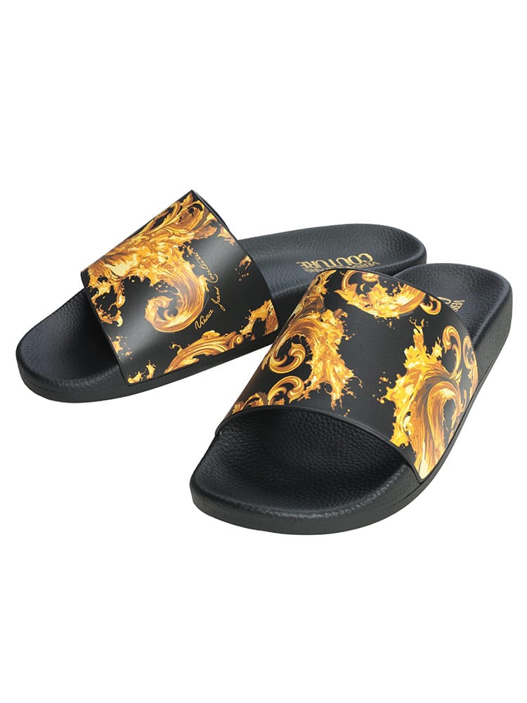 VERSACE JEANS COUTURE (ヴェルサーチェ ジーンズ クチュール) メンズ サンダル プリント スライドサンダル VC80YA3SQ4