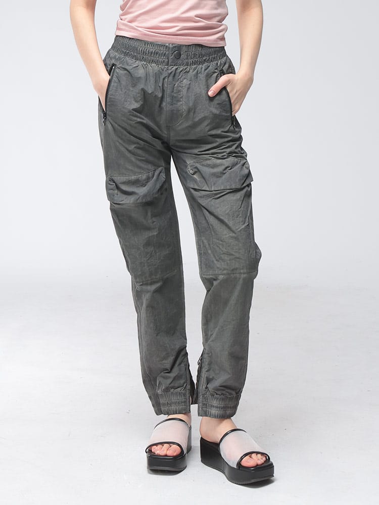 DIESEL (ディーゼル) レディース カーゴパンツ ナイロン ポケット スリム カーゴ パンツ P-RIDE-S1 DSLA218840IQAX