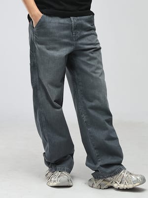 DIESEL (ディーゼル) メンズ ジーンズ ロゴ D-LIVERY ボタンフライ ペインター デニム パンツ DSA1926609N83