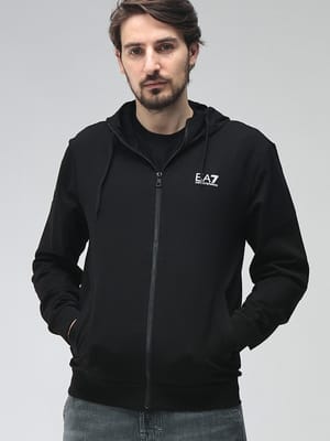 EMPORIO ARMANI (エンポリオアルマーニ) メンズ パーカー 長袖 ロゴ プリント フルジップ パーカー EA78NPM33PJVRZ