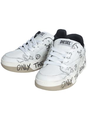 DIESEL (ディーゼル) メンズ スニーカー D-OLLIE グラフィックプリント シューズ DSY03796P7484