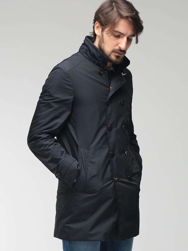 MOORER (ムーレー) メンズ コート フルジップ スタンドカラー ハーフコート スプリングコート MRMORANDIKM26S