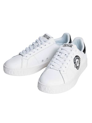 VERSACE JEANS COUTURE (ヴェルサーチェ ジーンズ クチュール) メンズ スニーカー ロゴ プリント ローカット シューズ VC80YA3SK1