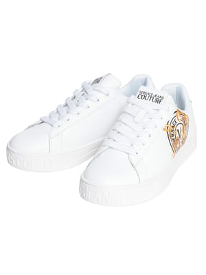 VERSACE JEANS COUTURE (ヴェルサーチェ ジーンズ クチュール) レディース スニーカー ロゴ レターVエンブレム ローカット シューズ VCL80VA3SK3