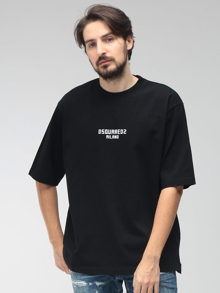 DSQUARED2 (ディースクエアード) メンズ Tシャツ 半袖 ロゴプリント クルーネック カットソー MILANO D2GD1521D20106