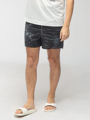 DSQUARED2 (ディースクエアード) メンズ スイムパンツ ジーンズプリント メッシュインナー スイムショーツ D2D7B626690