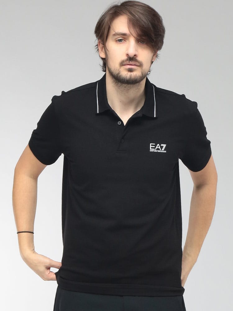 EMPORIO ARMANI (エンポリオアルマーニ) メンズ ポロシャツ 半袖 襟ライン 胸ロゴ シャツ EA78NPF16PJVUZ1