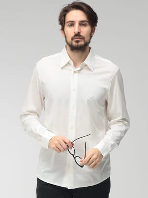 EMPORIO ARMANI (エンポリオアルマーニ) メンズ シャツ 長袖 ワンポイント ジャージー レギュラーカラー EAEM4604AF10017
