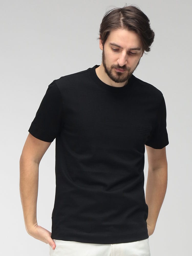 EMPORIO ARMANI (エンポリオアルマーニ) メンズ Tシャツ 半袖 胸ロゴ 