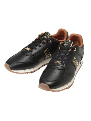 EMPORIO ARMANI (エンポリオアルマーニ) メンズ スニーカー 10th ANNIVERSARY ゴールドロゴ ローカット EA77X648AF15588