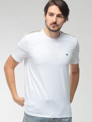 EMPORIO ARMANI (エンポリオアルマーニ) メンズ Tシャツ 半袖 ロゴライン クルーネック アンダーシャツ EAUEM384AF20669