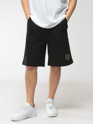 VERSACE JEANS COUTURE (ヴェルサーチェ ジーンズ クチュール) メンズ ショートパンツ レターVエンブレム スウェット ショーツ VC80GADT03