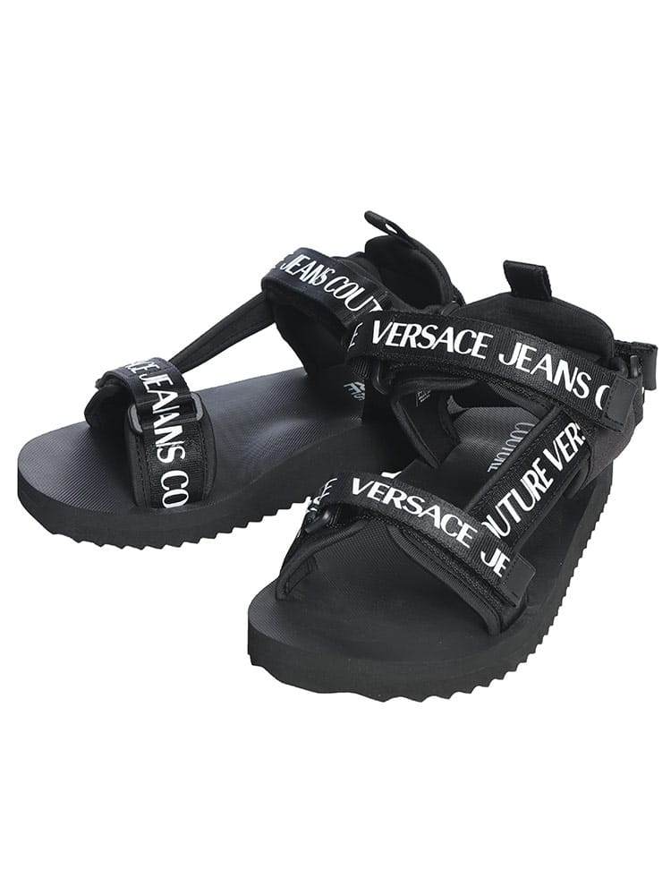 VERSACE JEANS COUTURE (ヴェルサーチェ ジーンズ クチュール) メンズ サンダル ロゴストラップ スポーツサンダル VC80YA3S7B