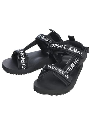 VERSACE JEANS COUTURE (ヴェルサーチェ ジーンズ クチュール) メンズ サンダル ロゴストラップ スポーツサンダル VC80YA3S7B