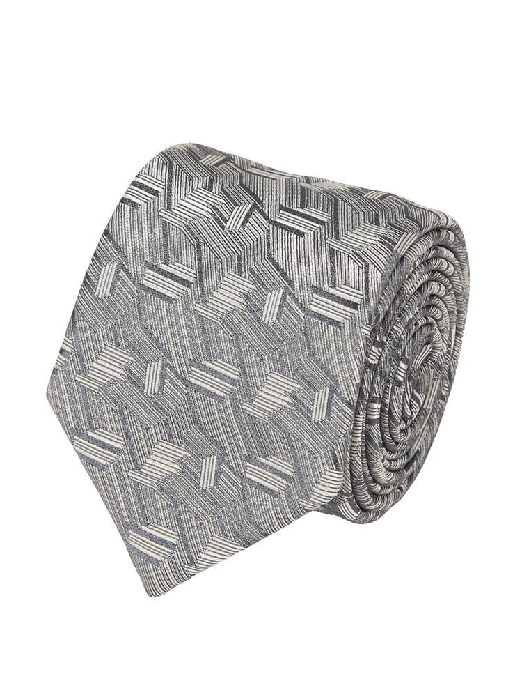EMPORIO ARMANI (エンポリオアルマーニ) メンズ ネクタイ シルク100％ 幾何学柄 タイ EAEM1344TE19713