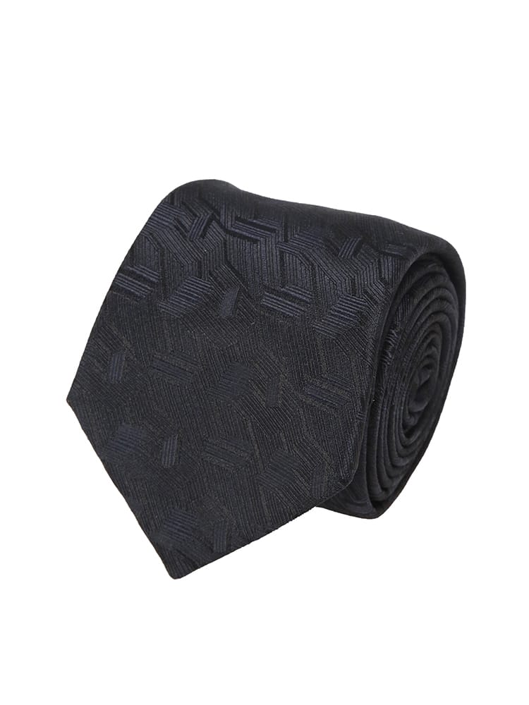 EMPORIO ARMANI (エンポリオアルマーニ) メンズ ネクタイ シルク100％ 幾何学柄 タイ EAEM1344TE19713