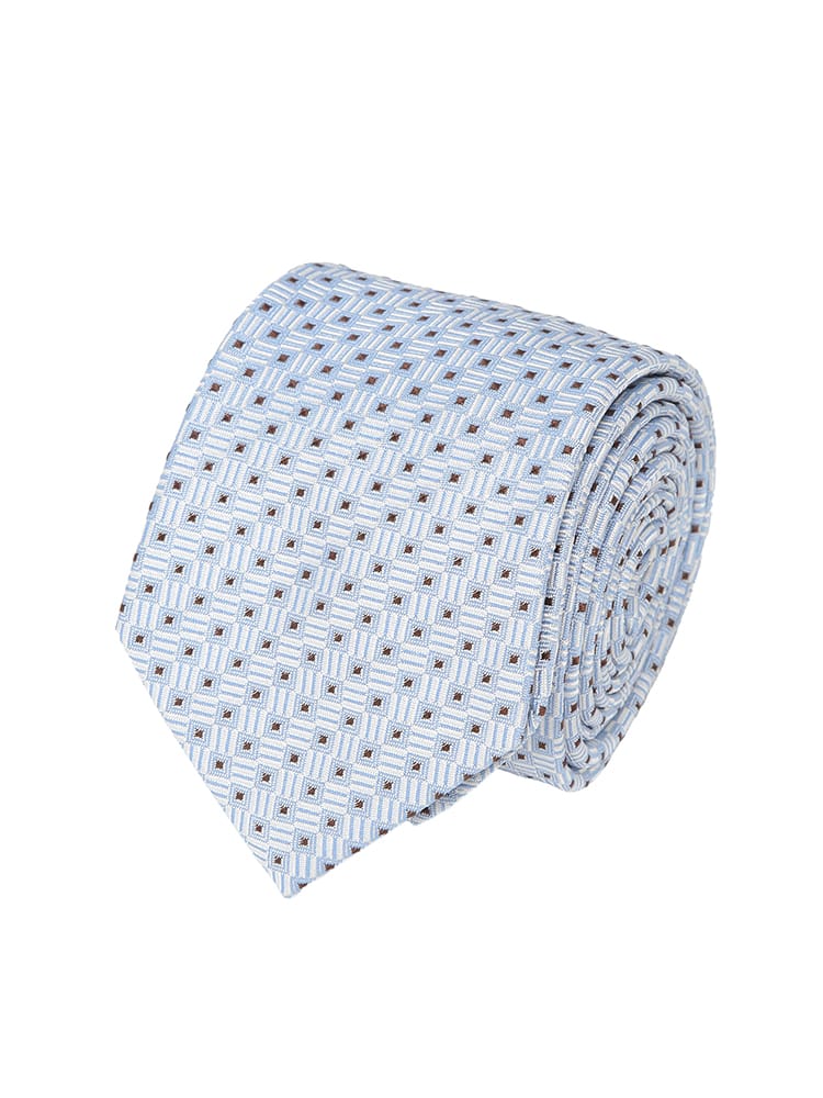 EMPORIO ARMANI (エンポリオアルマーニ) メンズ ネクタイ シルク100％ 格子柄＆ドット タイ EAEM1344TE19708