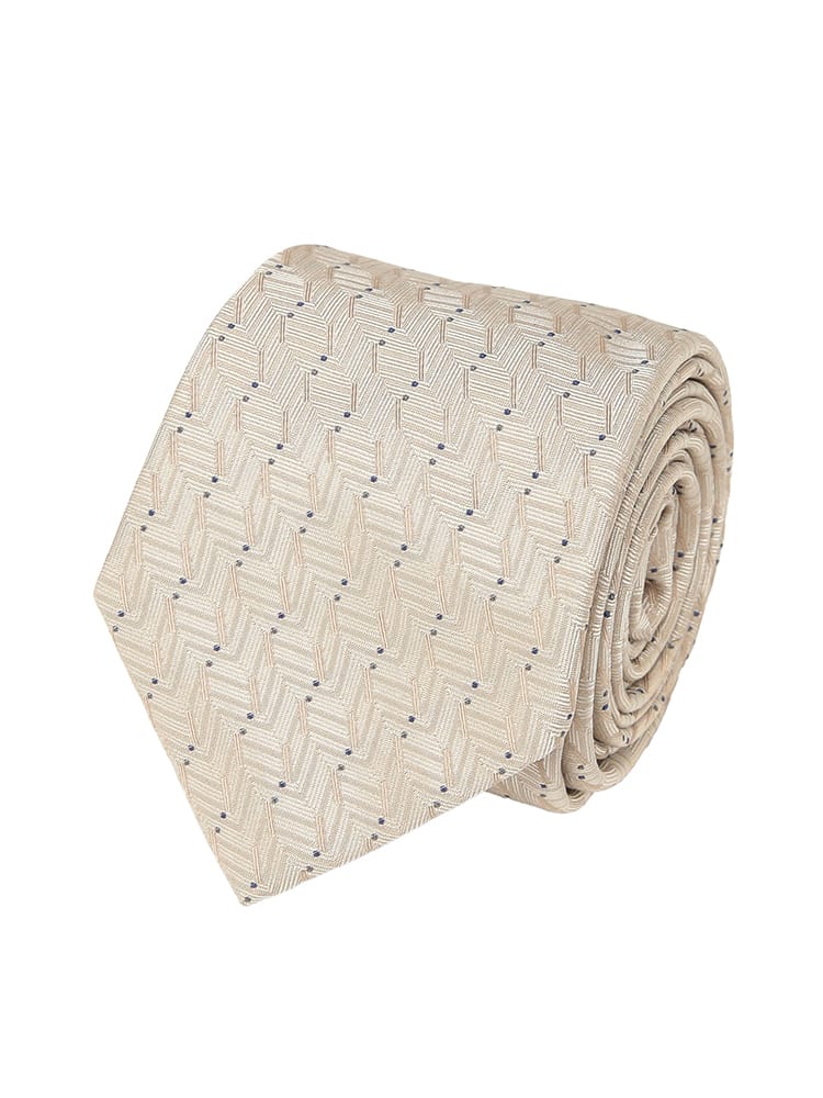 EMPORIO ARMANI (エンポリオアルマーニ) メンズ ネクタイ シルク100％ ヘリンボン＆ドット タイ EAEM1344TE19705