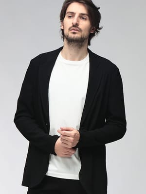 EMPORIO ARMANI (エンポリオアルマーニ) メンズ テーラードジャケット シアサッカー シングル 2ツ釦 ジャケット EAEM5801TE20593