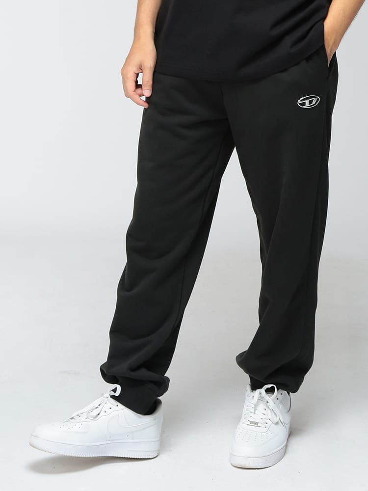 DIESEL (ディーゼル) メンズ スウェット パンツ オーバルDロゴ ウエストコード スウェット ボトムス P-MARKY-IOD DSA217940BKBW