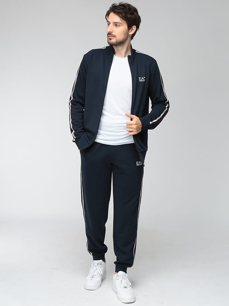 EMPORIO ARMANI (エンポリオアルマーニ) メンズ ジャージセットアップ EC限定 EA7 イタリアン スピリット サイドライン トラックスーツ EA7M1867AF12660