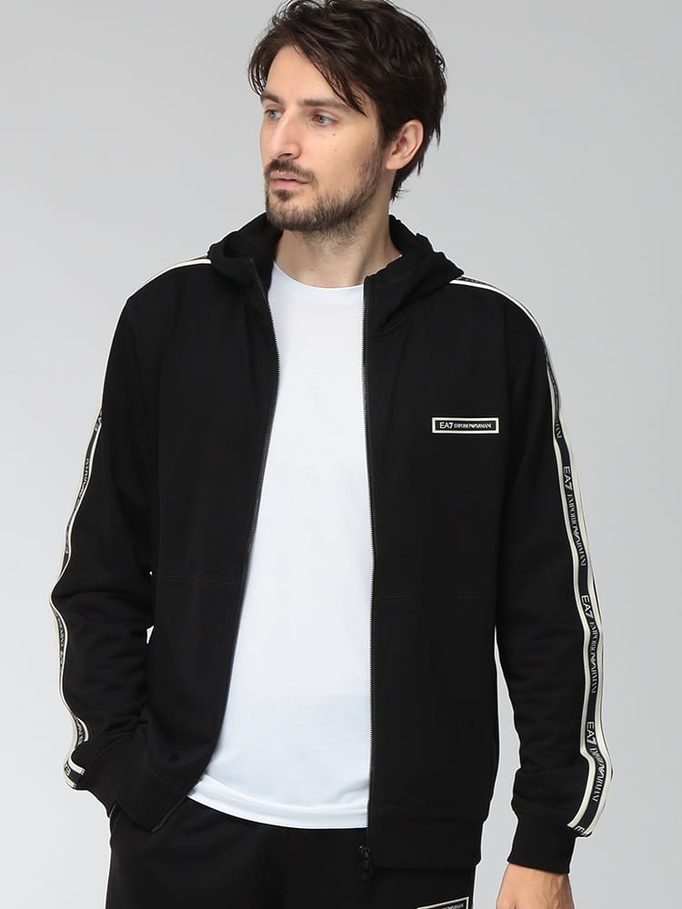 EMPORIO ARMANI (エンポリオアルマーニ) メンズ パーカー EA7 ロゴラバーライン ダブルジップ パーカー EA7M2192AF13512