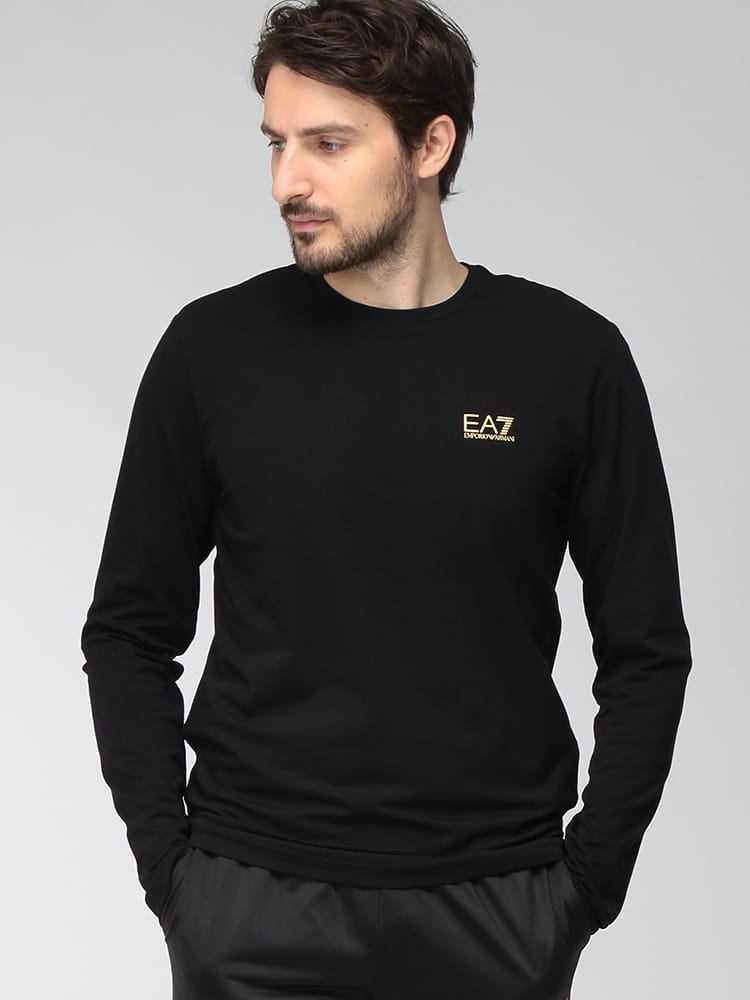 EMPORIO ARMANI (エンポリオアルマーニ) メンズ Tシャツ 長袖 EA7 ワンポイント コアロゴ クルーネック ロングスリーブ カットソー EA78NPT28PJVQZ1