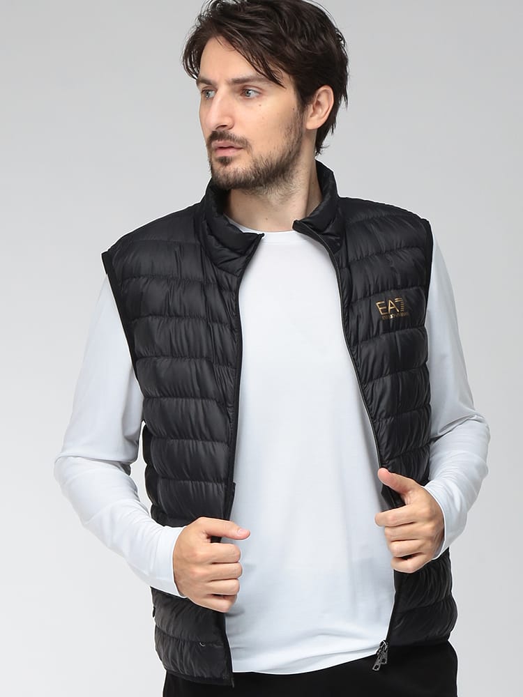 EMPORIO ARMANI (エンポリオアルマーニ) メンズ ダウンベスト パッカブル EA7 ワンポイント コアロゴ ライトダウン ブルゾン EA78NPQ06PNGPZ1