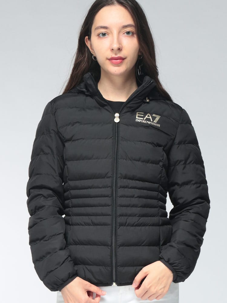 EMPORIO ARMANI (エンポリオアルマーニ) レディース ジャケット フード付き テクニカルファブリック パディング CORE LADY EA7L8NTB23TNF8