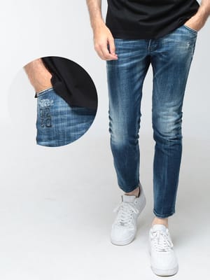 DSQUARED2 (ディースクエアード) メンズ デニムパンツ Dark Milky Way ウォッシュ Skater ジーンズ D2LB1949D30010