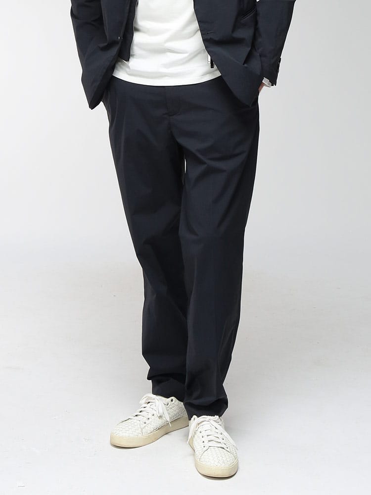 EMPORIO ARMANI (エンポリオアルマーニ) メンズ スラックス セットアップ対応 ストレッチナイロン ストレートレッグ トラウザー EAEM6769AF27876