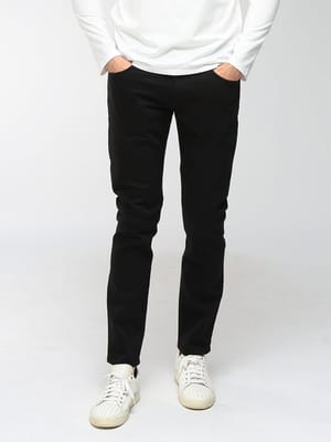 EMPORIO ARMANI (エンポリオアルマーニ) メンズ デニムパンツ メタルロゴ スリムフィット ストーンウォッシュ ジーンズ EAEM0121AF27706