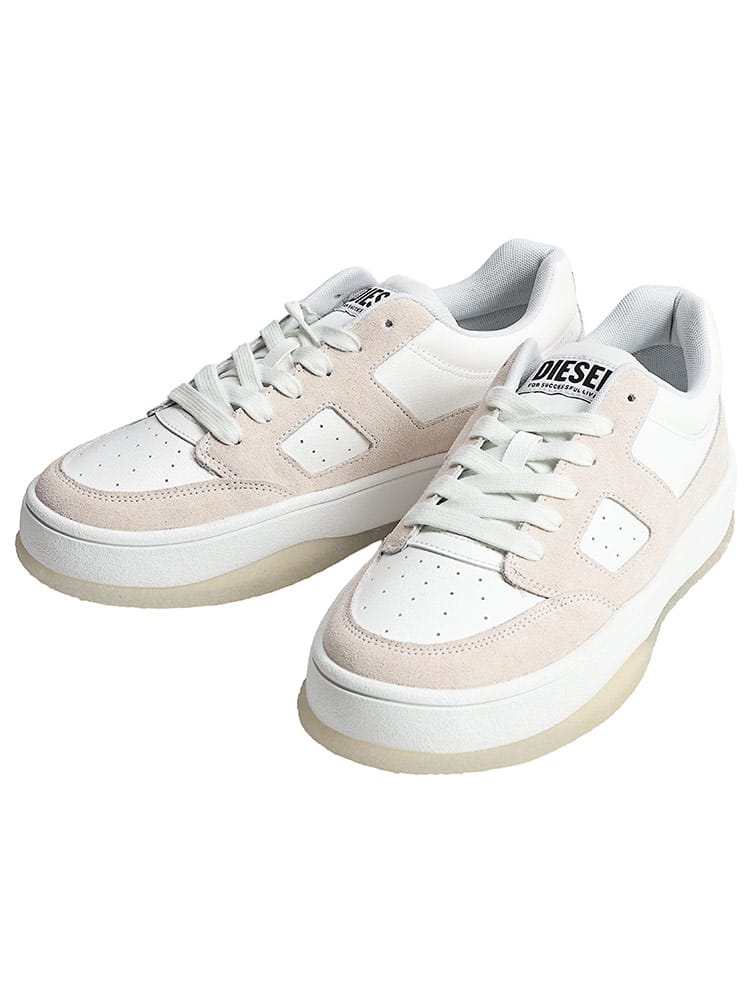 DIESEL (ディーゼル) メンズ スニーカー ロゴ レースアップ ローカットスニーカー D-LONG LOW DSY03606P7750