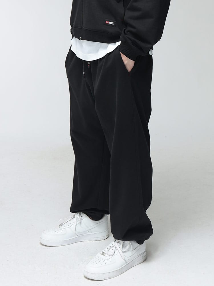 DIESEL (ディーゼル) メンズ スウェットパンツ 裏フリース ウエストコード パンツ DSA228010SIBH
