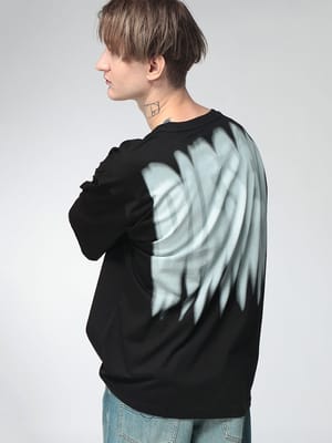 DIESEL (ディーゼル) メンズ Tシャツ 半袖 グラフィック バックプリント クルーネック カットソー DSA251220QIAM