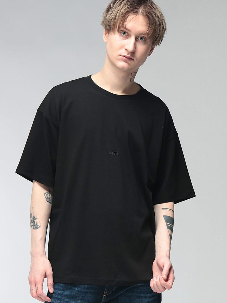 DIESEL (ディーゼル) メンズ Tシャツ 半袖 ミニロゴ クルーネック カットソー DSA240950CJCU