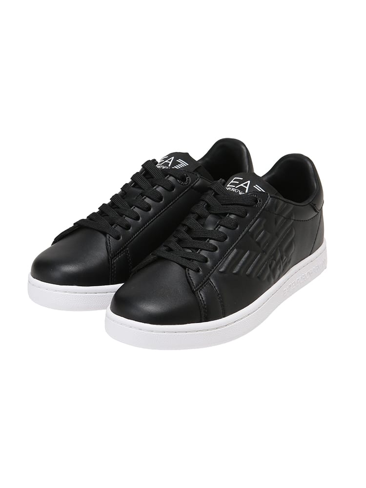 EMPORIO ARMANI (エンポリオアルマーニ) レディース スニーカー レザー イーグルロゴ レースアップ ローカットスニーカー Classic CC EA7LX331AF10848